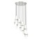 Z-Lite Cayden Chandelier, 11-Light, 24 In.W x 16.75 In.H, Brushed Nickel/Clear + Etched Opal 1946P-11R-BN - alternate 3